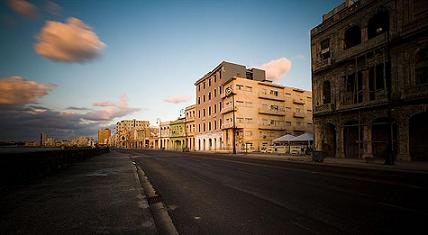 Vista del Malecón en Cuba