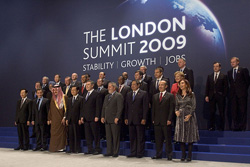 Líderes del G-20 durante la Cumbre en Londres 2009. Foto: Chuck Kennedy