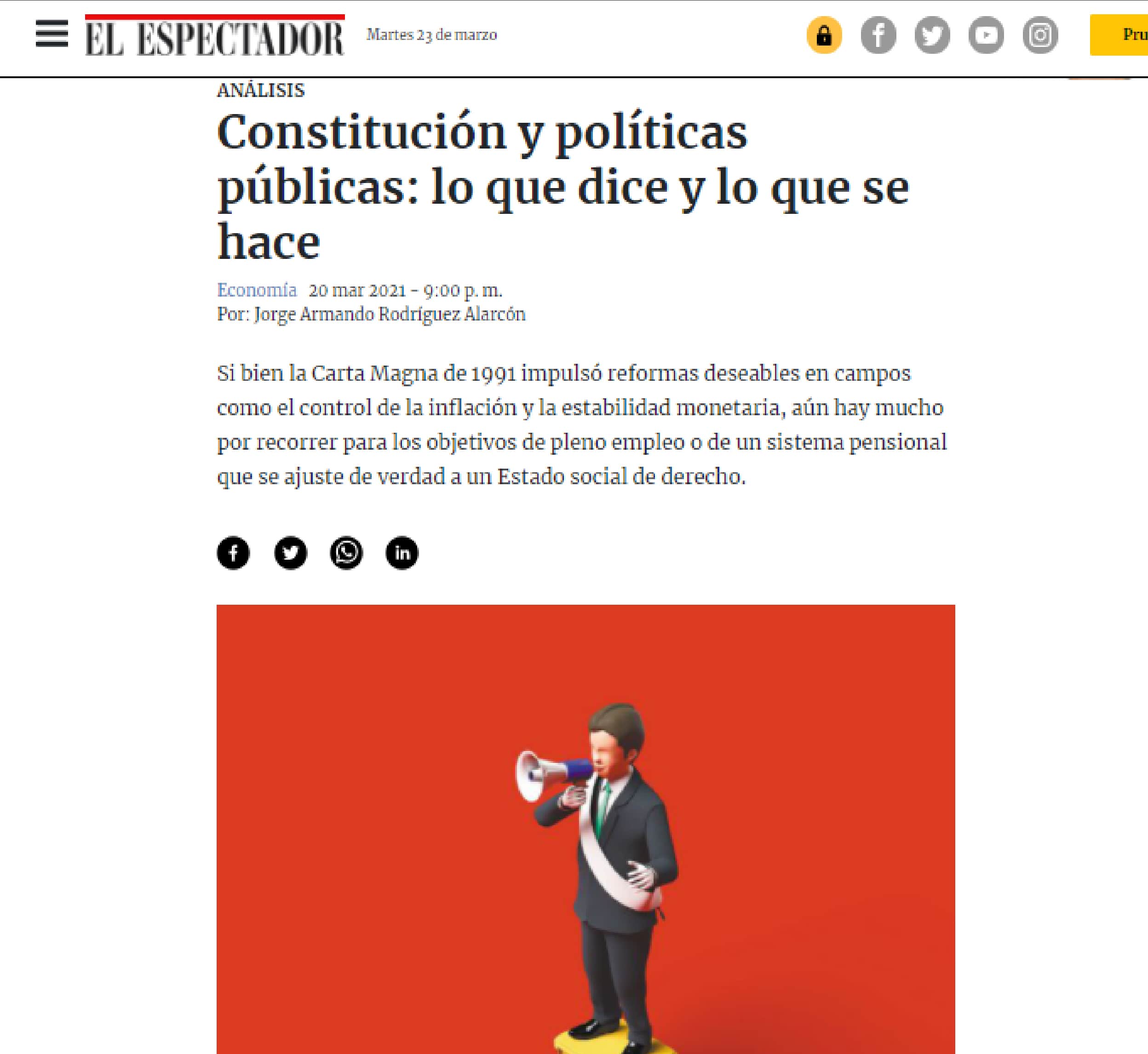 Constitución y políticas públicas: lo que dice y lo que se hace Constitución y políticas públicas: lo que dice y lo que se hace