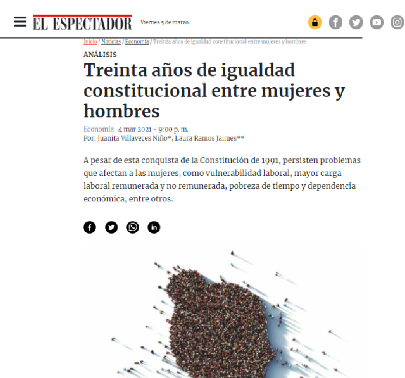 Treinta años de igualdad constitucional entre mujeres y hombres