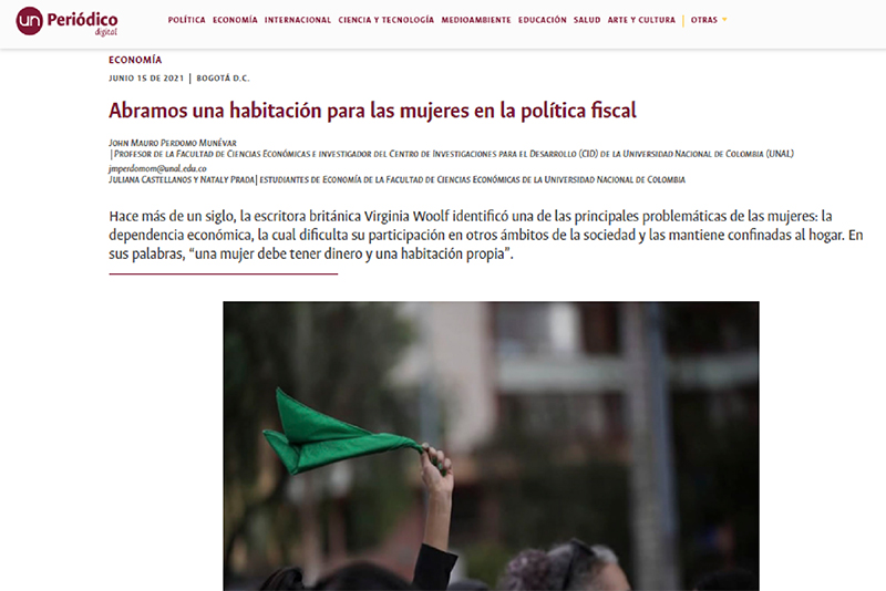 Abramos una habitación para las mujeres en la política fiscal