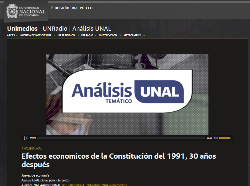 Efectos económicos de la Constitución del 1991, 30 años después Efectos económicos de la Constitución del 1991, 30 años después