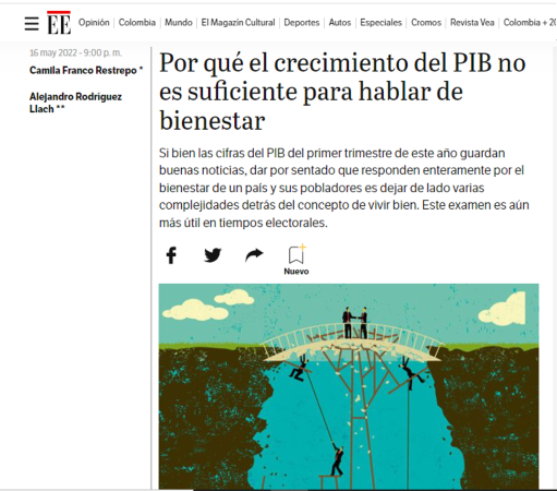 Por qué el crecimiento del PIB no es suficiente para hablar de bienestar