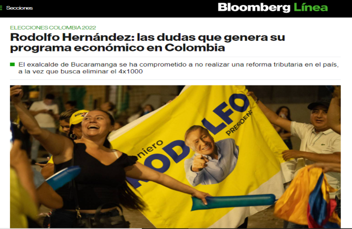 Rodolfo Hernández: las dudas que genera su programa económico en Colombia Rodolfo Hernández: las dudas que genera su programa económico en Colombia