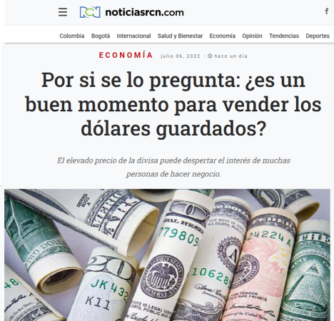 Por si se lo pregunta: ¿es un buen momento para vender los dólares guardados?