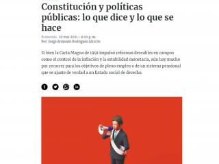 Constitución y políticas públicas: lo que dice y lo que se hace