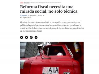 Reforma fiscal necesita una mirada social, no solo técnica