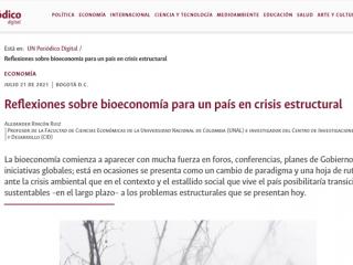 Reflexiones sobre bioeconomía para un país en crisis estructural