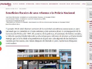 Beneficios fiscales de una reforma a la Policía Nacional