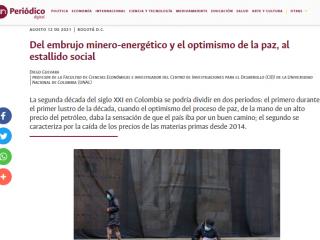 Del embrujo minero-energético y el optimismo de la paz, al estallido social