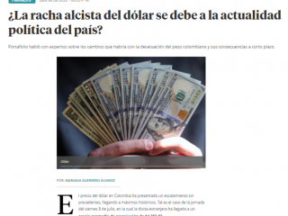 ¿La racha alcista del dólar se debe a la actualidad política del país?